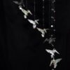 Mobile origami Colibris floral, noir et blanc