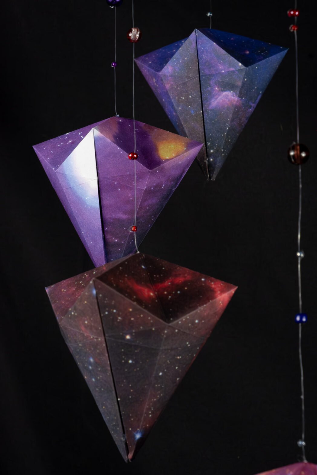 mobile diamant papier couleurs espace