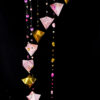 Mobile origami Diamant rose et or