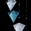 Mobile origami Diamant bleu