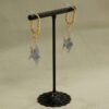 Boucles d'oreilles origami en forme de poissons couleur gris