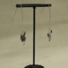 Boucles d'oreilles origami en forme de poissons couleur noir et blanc